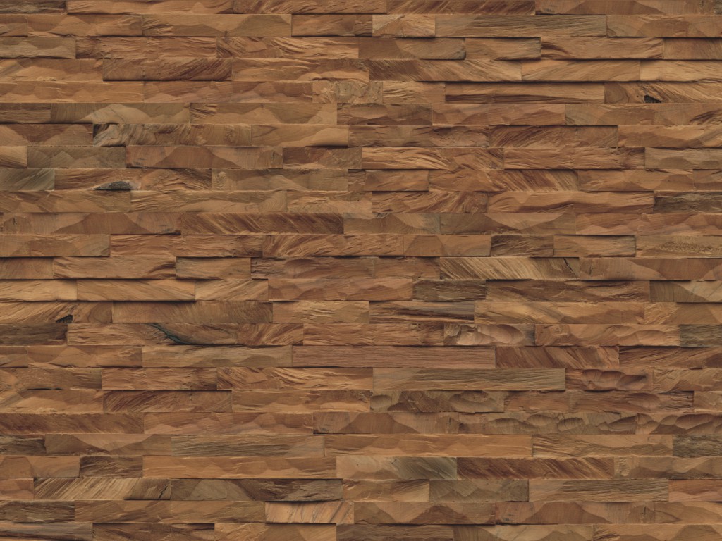 INDO The Great Teak Line Wandverkleidung Art. DW1949N Diamond 100% Teak Root Natural