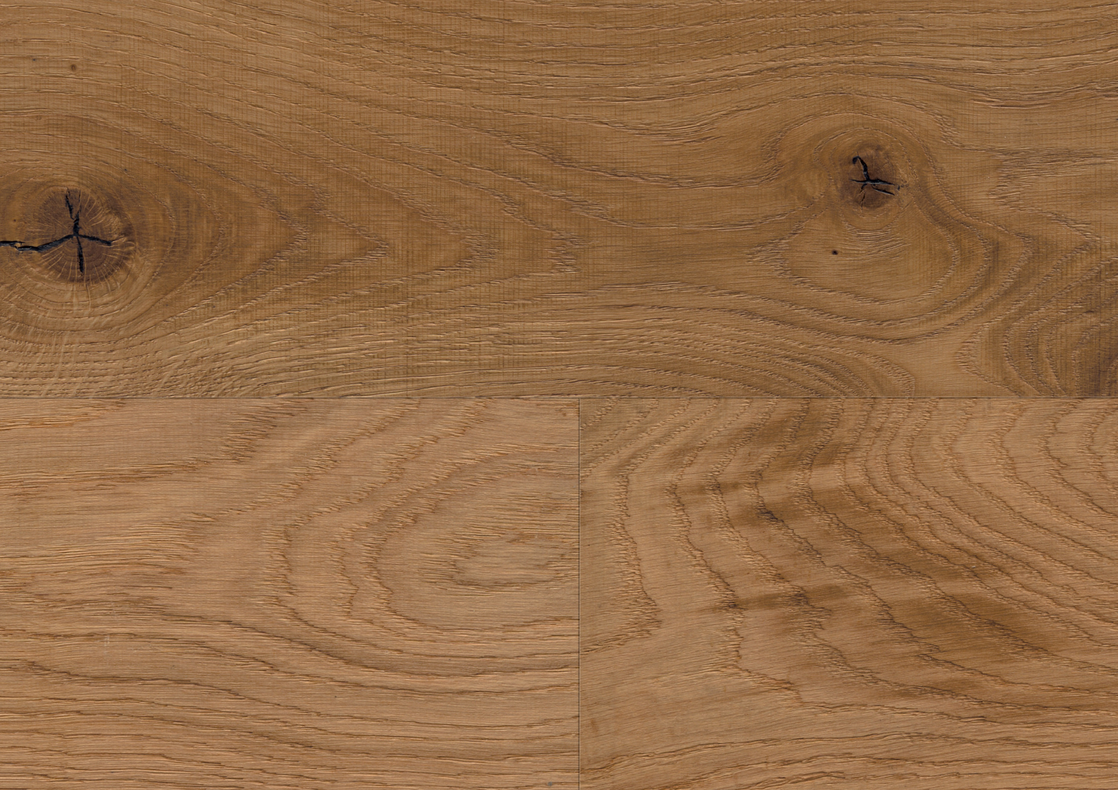 Landhausdiele Bennett & Jones Oak No.110 ‘Keele’, gebürstet & naturgeölt, 14 mm 3-Schicht Parkett, fußbodenheizungsgeeignet, warme Holzoptik