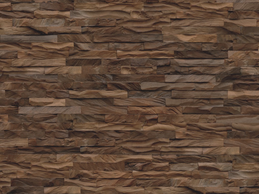 INDO The Great Teak Line Wandverkleidung Art. DW1949AB Diamond 100% Teak Root Ancient Brown