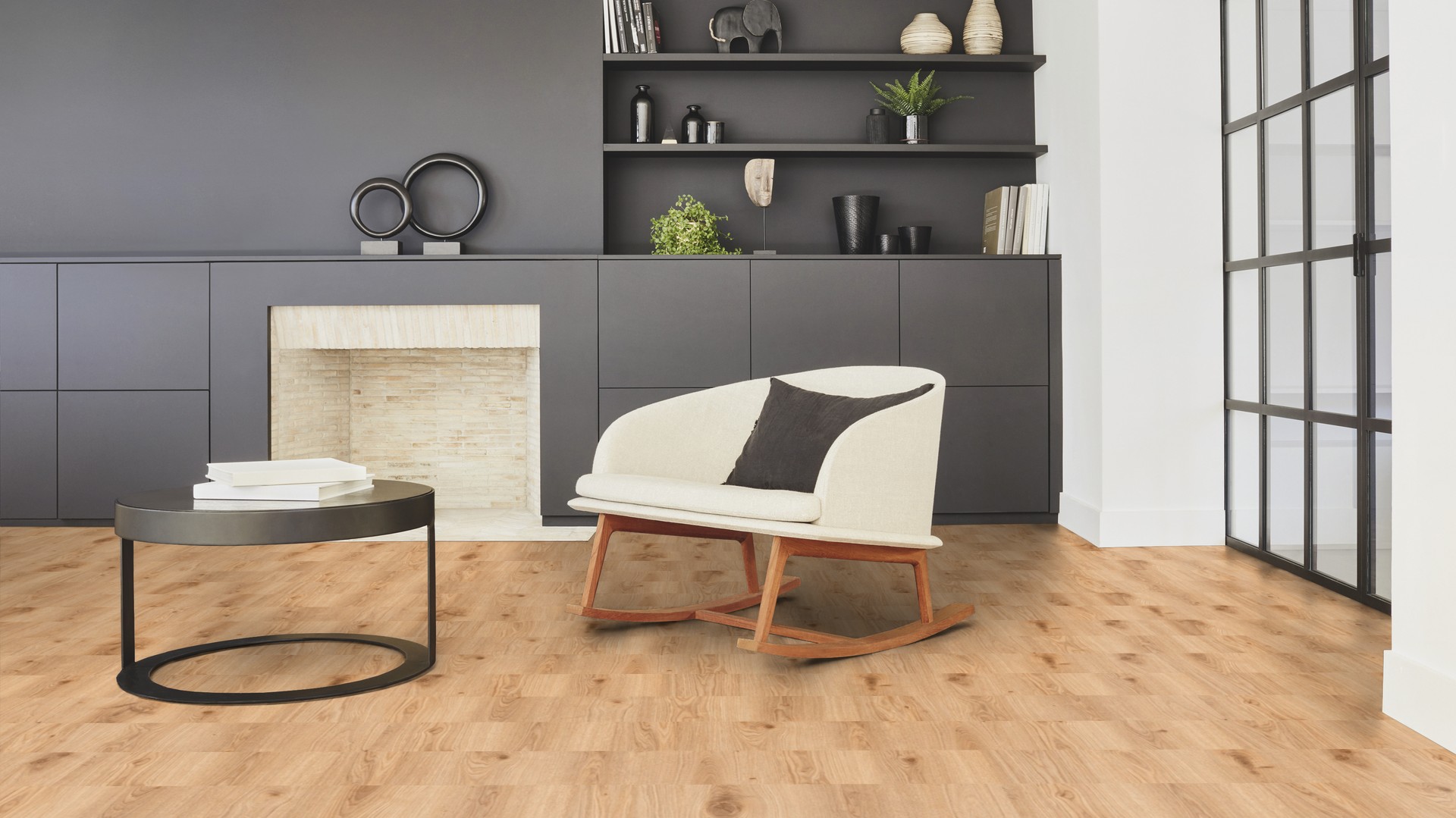 Designvinylboden Tarkett Essence Rigid 30 Primary Oak Light Brown (warme hellbraun-holzoptik) 5 mm Stärke, Klickvinyl, fußbodenheizungsgeeignet, mattem Finish