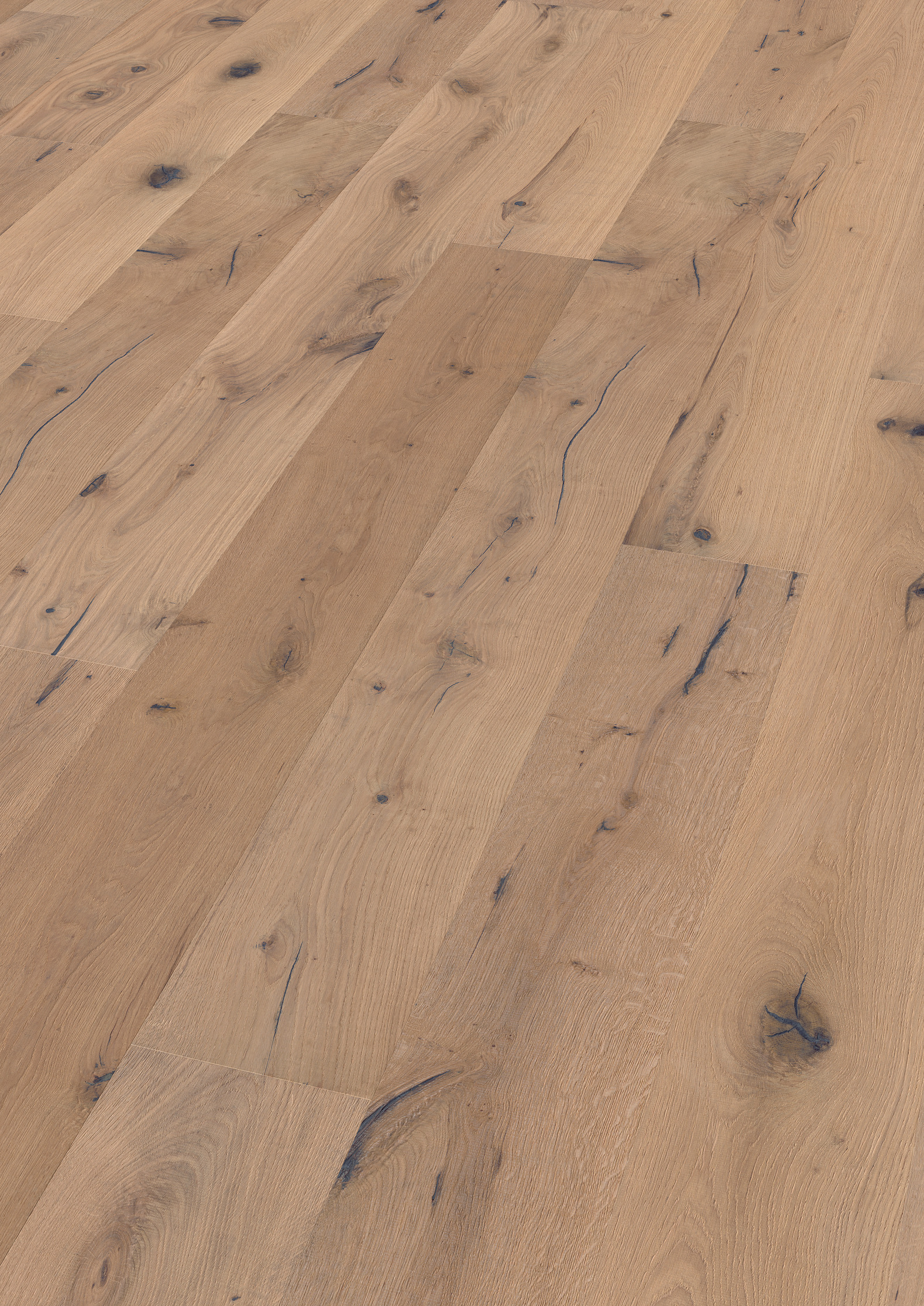 Landhausdiele Parkett Bennett & Jones Oak No. 6 Stirling, sägerau-gebürstet weißgeölt, 14 mm, fußbodenheizungsgeeignet