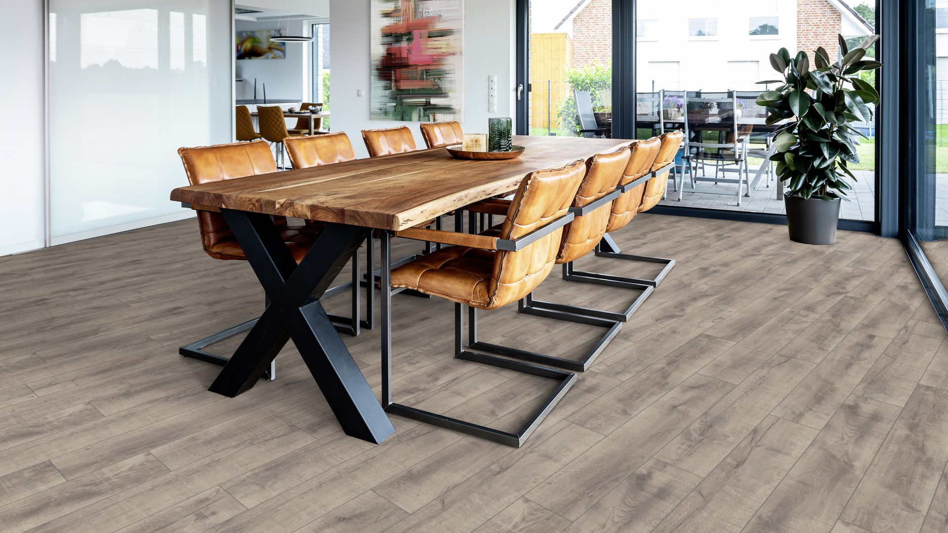 Design-Vinylboden ter Hürne Dureco Floor ‚Eiken Curacao‘, matte Holz-Landhausdiele 7 mm, feuchtraum- & fußbodenheizungsgeeignet