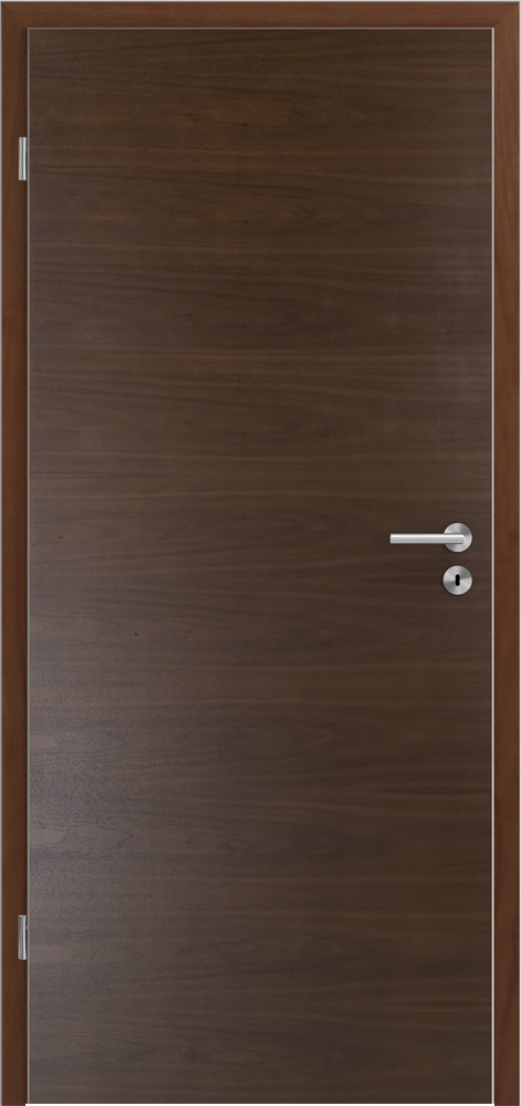 Köhnlein Türen Echtholz amerik. Nussbaum natur quer furniert, Türelement Türblatt mit Zarge z.B. 860 1985 145