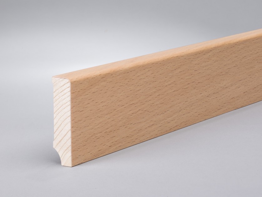 WAGNER furnierte Sockelleiste Art. 7810-6 Profil 7810 Massivholz Buche UV-lackiert 58 x 15 mm