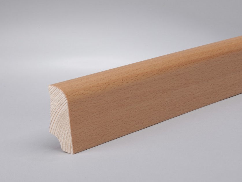 WAGNER furnierte Sockelleiste Art. 7700-6 Profil 7700 Massivholz Buche UV-lackiert 45 x 22 mm