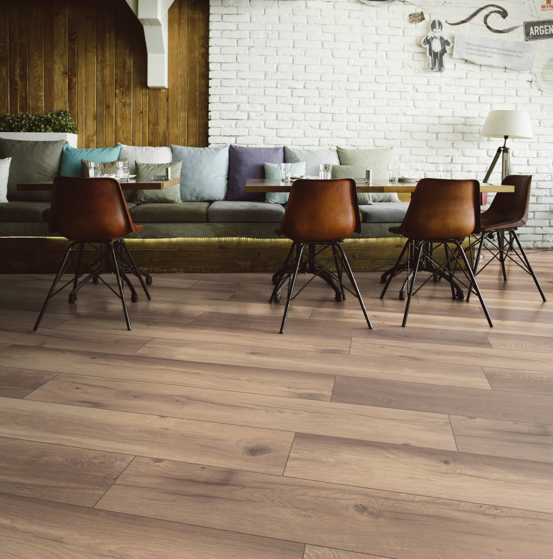 Landhausdiele ter Hürne Eiche Madeira 12 mm, matte Holz-Optik, feuchtraum- und fußbodenheizungsgeeignet