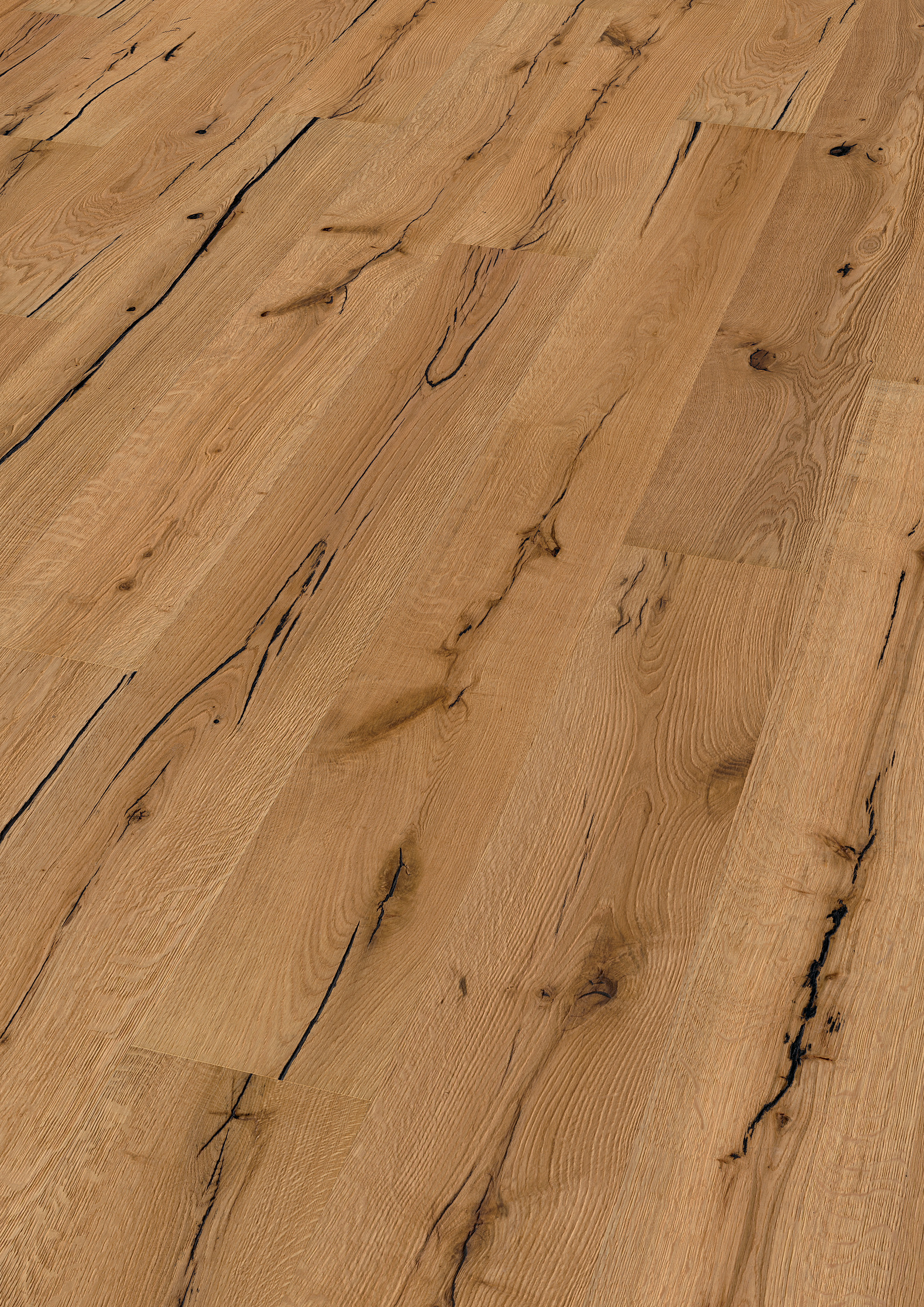 Landhausdiele Bennett & Jones Oak No.110 ‘Keele’, gebürstet & naturgeölt, 14 mm 3-Schicht Parkett, fußbodenheizungsgeeignet, warme Holzoptik