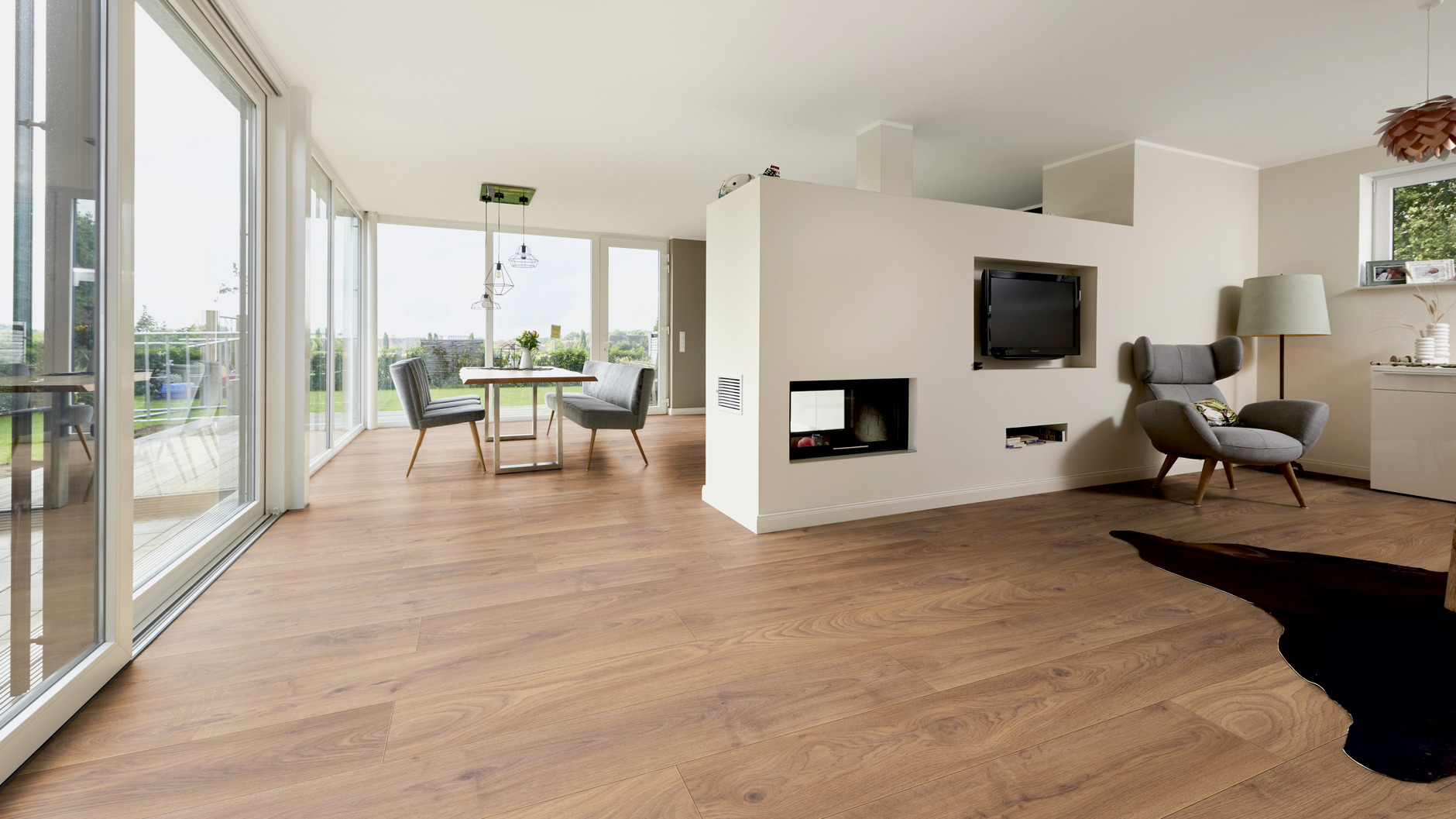 Eiche Bonaire Design-Landhausdiele von ter Hürne, Grand Edition Dureco-Boden 12 mm, matt, feuchtraum- & fußbodenheizungsgeeignet