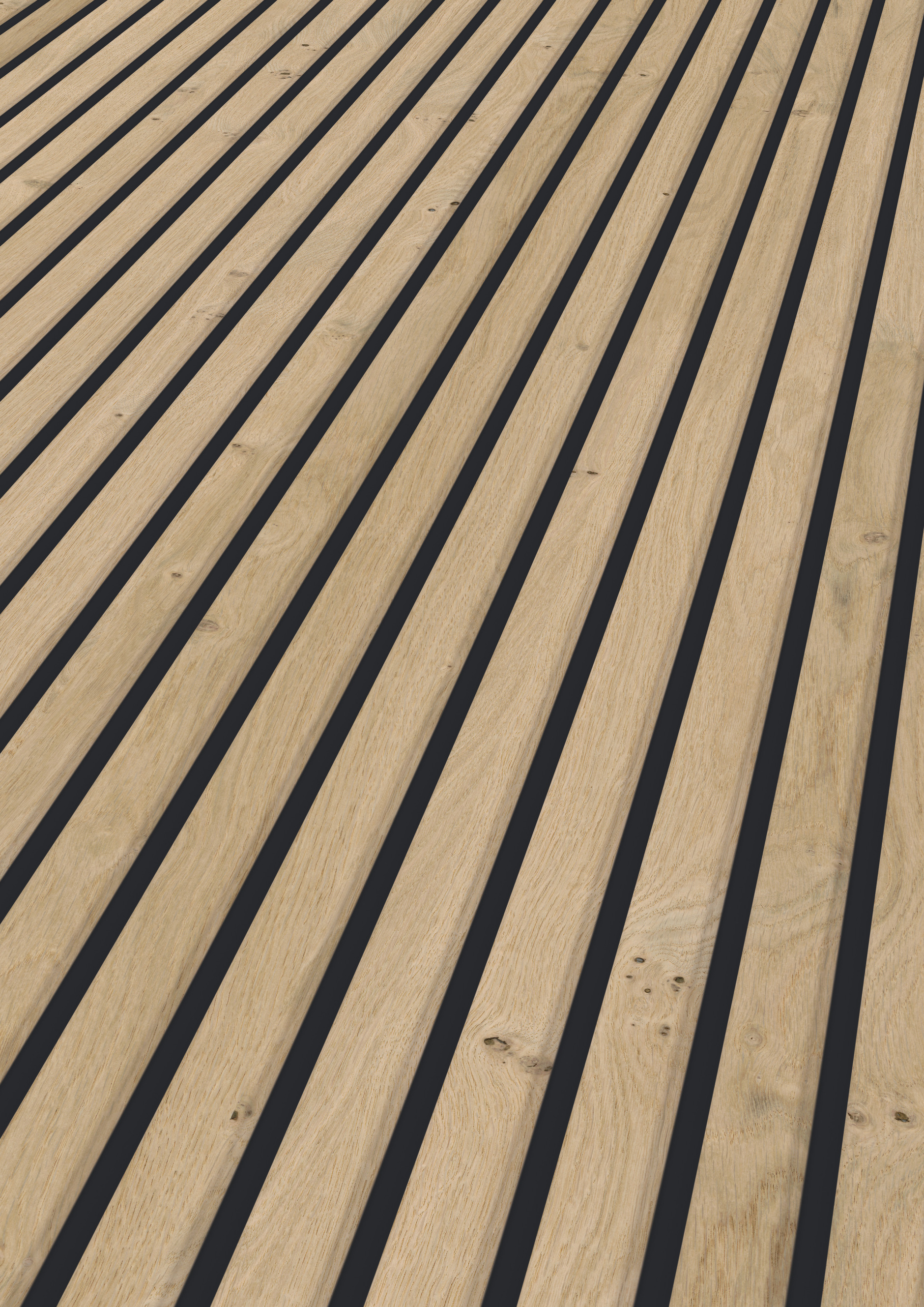 ter Hürne Linear-Edition Dekor-Paneel Eiche sand/mattschwarz, 12 mm, strukturiert, feuchtraumgeeignet & UV-resistent