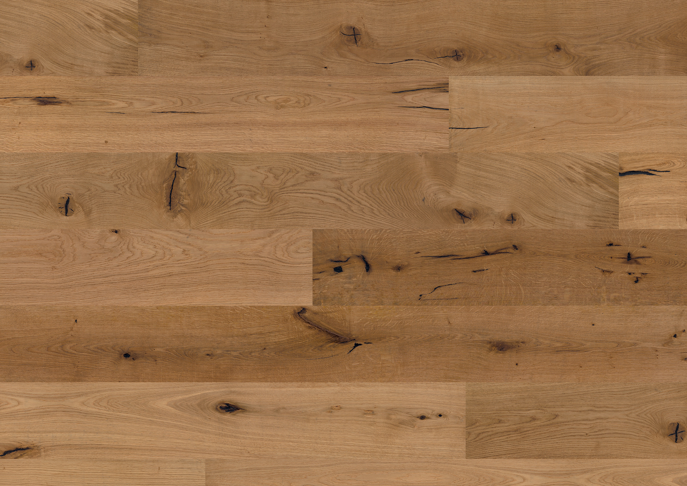 Landhausdiele Bennett & Jones Oak No.110 ‘Keele’, gebürstet & naturgeölt, 14 mm 3-Schicht Parkett, fußbodenheizungsgeeignet, warme Holzoptik
