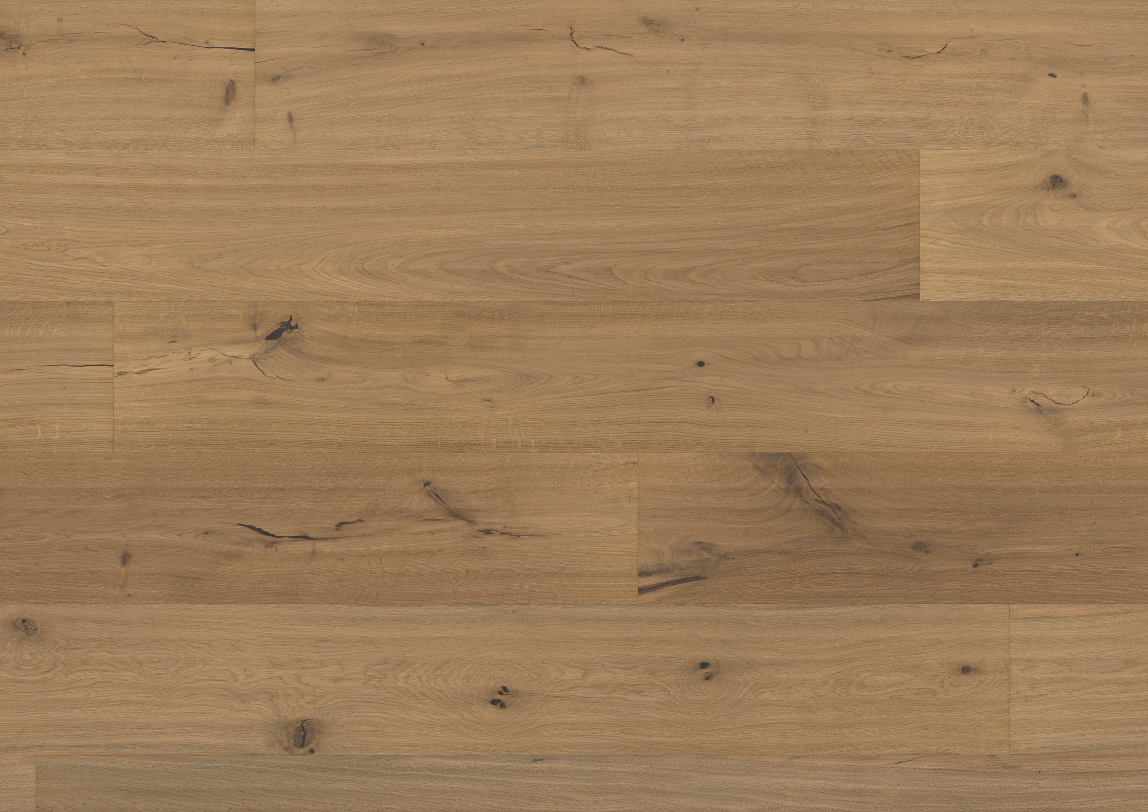 Parkett Schlossdiele Bennett & Jones Oak No. 21 Warwick, leicht geräuchert, gebürstet, naturgeölt, 15 mm, fußbodenheizungsgeeignet