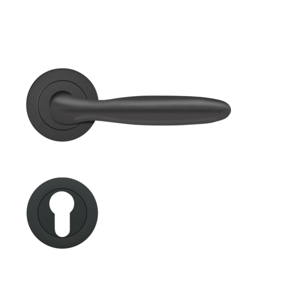 KARCHER Korfu Türgriff Kosmos schwarz Profilzylinder ER24 PZ0 83