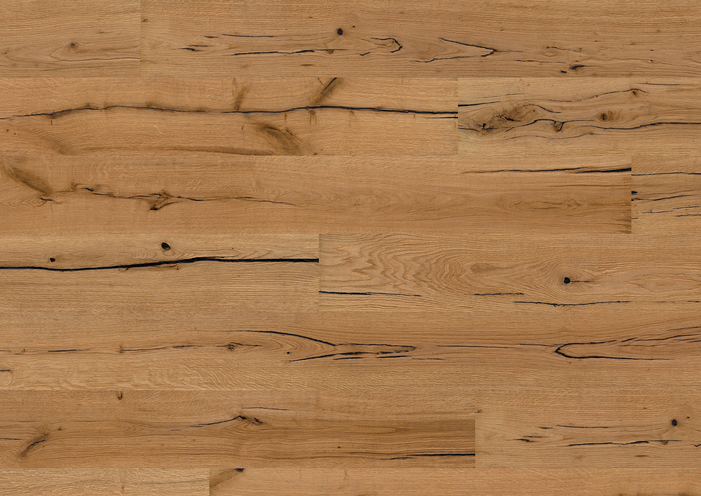 Landhausdiele Bennett & Jones Oak No.110 ‘Keele’, gebürstet & naturgeölt, 14 mm 3-Schicht Parkett, fußbodenheizungsgeeignet, warme Holzoptik