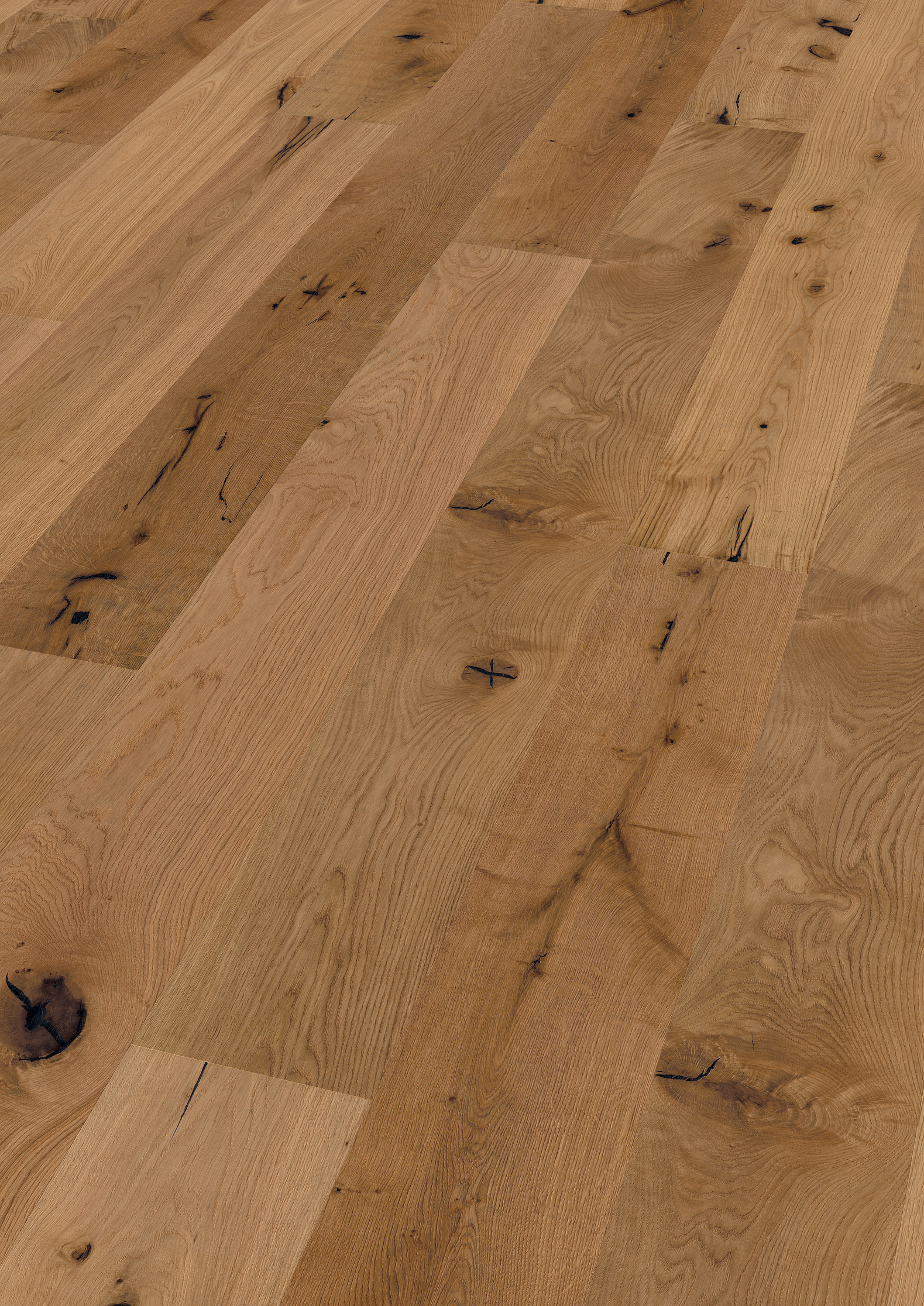 Landhausdiele Bennett & Jones Oak No.110 ‘Keele’, gebürstet & naturgeölt, 14 mm 3-Schicht Parkett, fußbodenheizungsgeeignet, warme Holzoptik